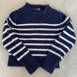 J. Crew Kids’ Navy and White Striped Rollneck Sweater. Size S.